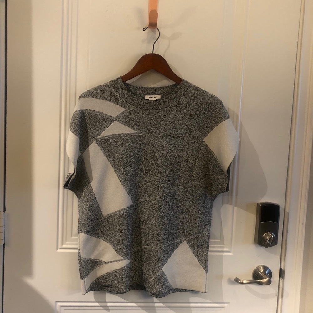 Helmut Lang Short Sleeve Sweater Top